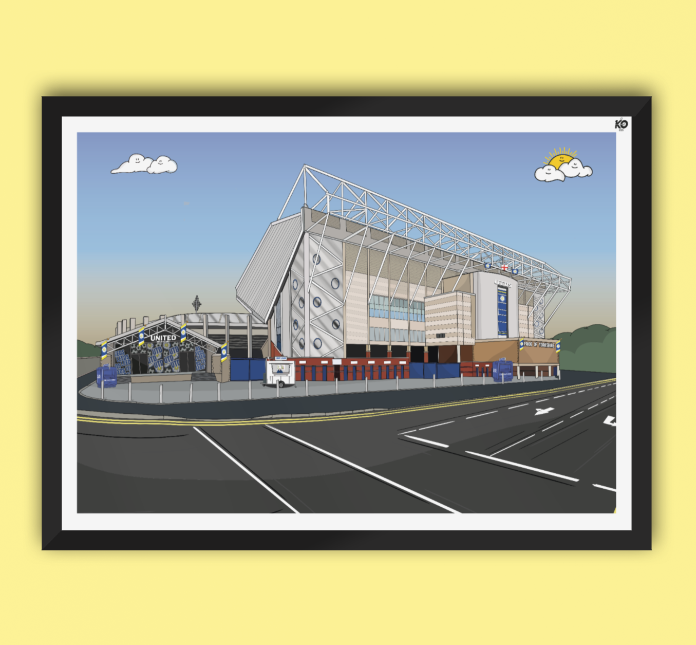 Leeds United FC Print Elland Road Stadium Ground Gift LUFC