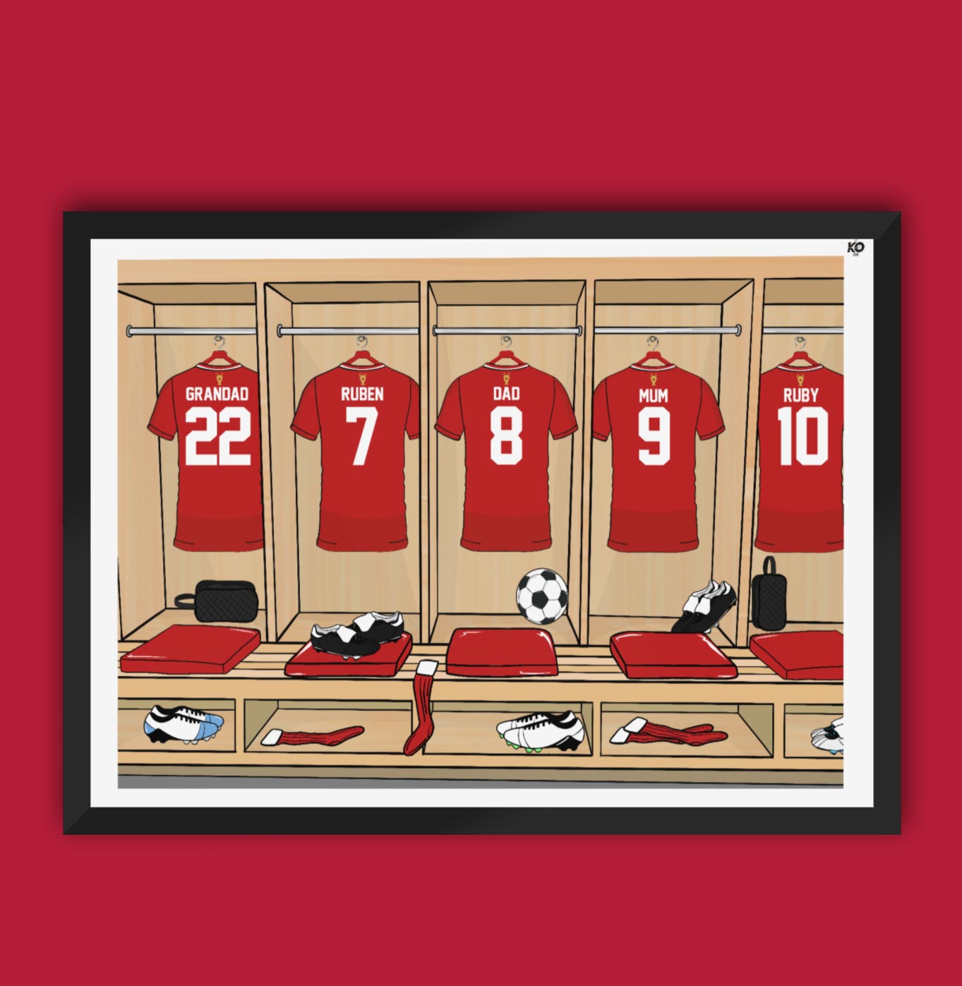 Liverpool Print 5-A-Side Locker Room Artwork - Main Image