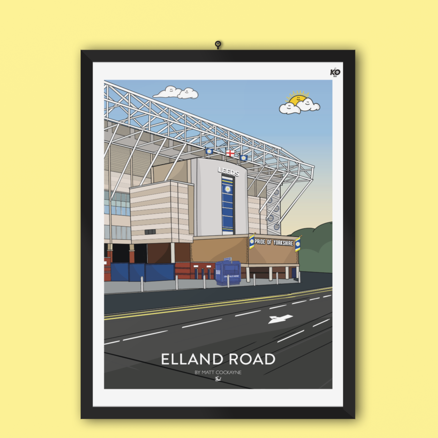 Leeds United FC Wall Art Elland Road Stadium Ground Whites